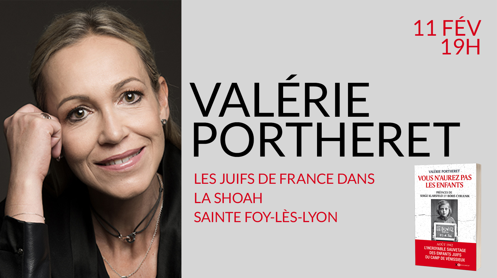 VALÉRIE PORTHERET EN CONFÉRENCE & DÉDICACE À SAINTE FOY-LÈS-LYON